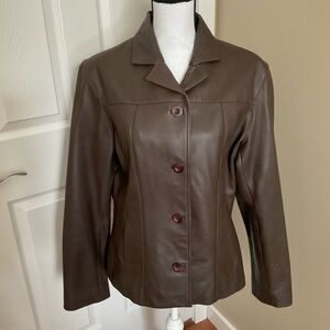 Wilsons Vintage 100% Leather Dark Brown Jacket, Fully Lined, Size XL